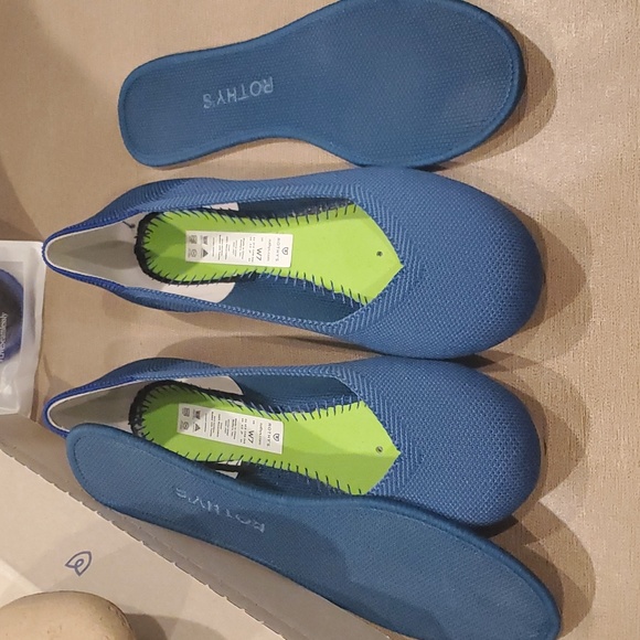 Rothy's The Flat Deep Ocean sz 7 w New Insoles - Picture 3 of 7